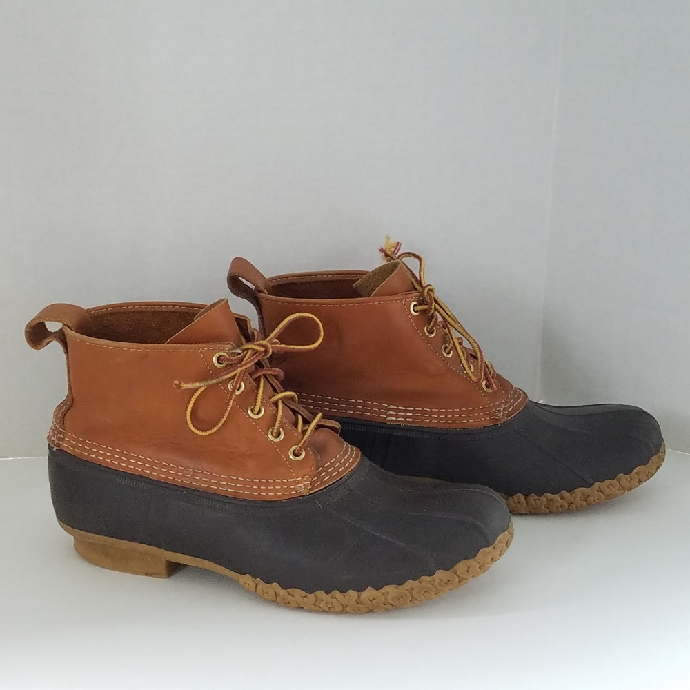 Men's LL Bean 6" Brown Unlined Duck Boots  10 Wide